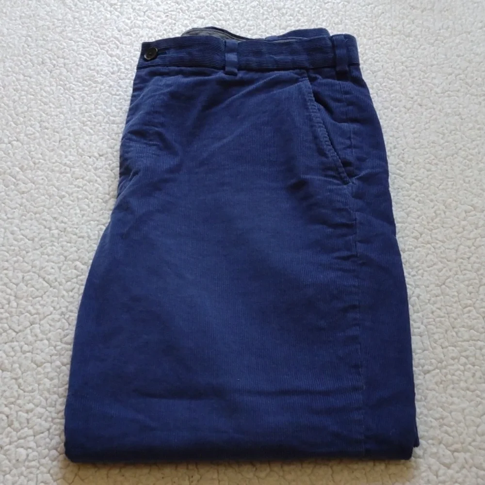 Brooks Brothers Blue Cotton Corduroy Pants (Clark Fit)  36 - 27.5